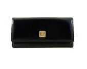 Authentic MCM Wallet Vintage Black Leather Long Continental Open Bill Credit Card Change