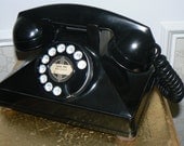 1930s Art Deco Bakelite Rotary Telephone Northern Electric Canadian Phone BEAUTIFUL