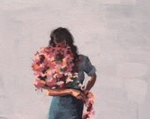 Flower Child . extra large giclee art print poster of original painting