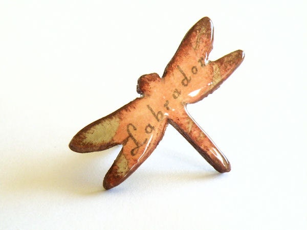 Wooden Dragonfly Ring - LABRADOR - OOAK