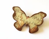 Wooden Butterfly Brooch - MALAYSIA - OOAK
