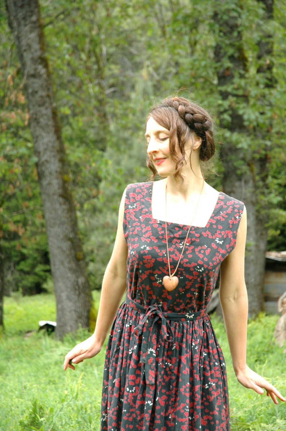Cotton Summer Dress... 50s/60s Vintage Dress... SUMMER DAYS (m)