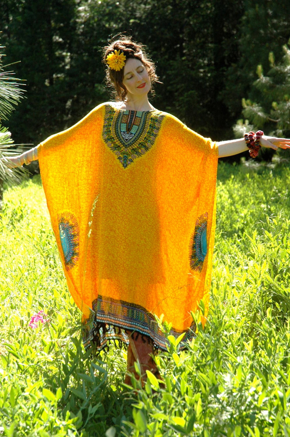 Ethnic Maxi Caftan... Batik Kaftan... SAHARA NIGHTS (free size/large)