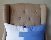 Cobalt Blue Dip Dyed Stripe KIdney Pillow - 12"x21"