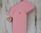Medium diy Collection blank PINK luggage tags 20pcs