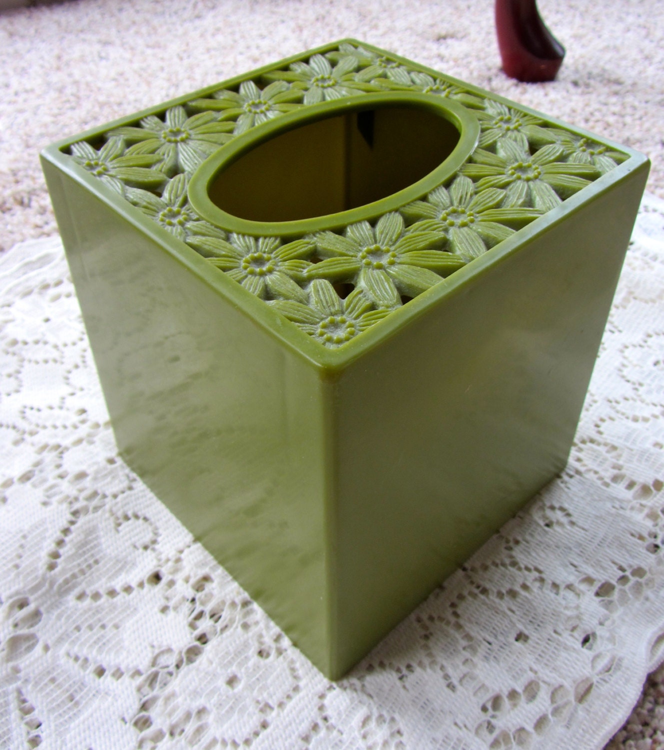 Items similar to Sale TISSUE HOLDER Kleenex Container Box Avocado Green