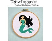 INSTANT DOWNLOAD Mermaid Cross Stitch Pattern