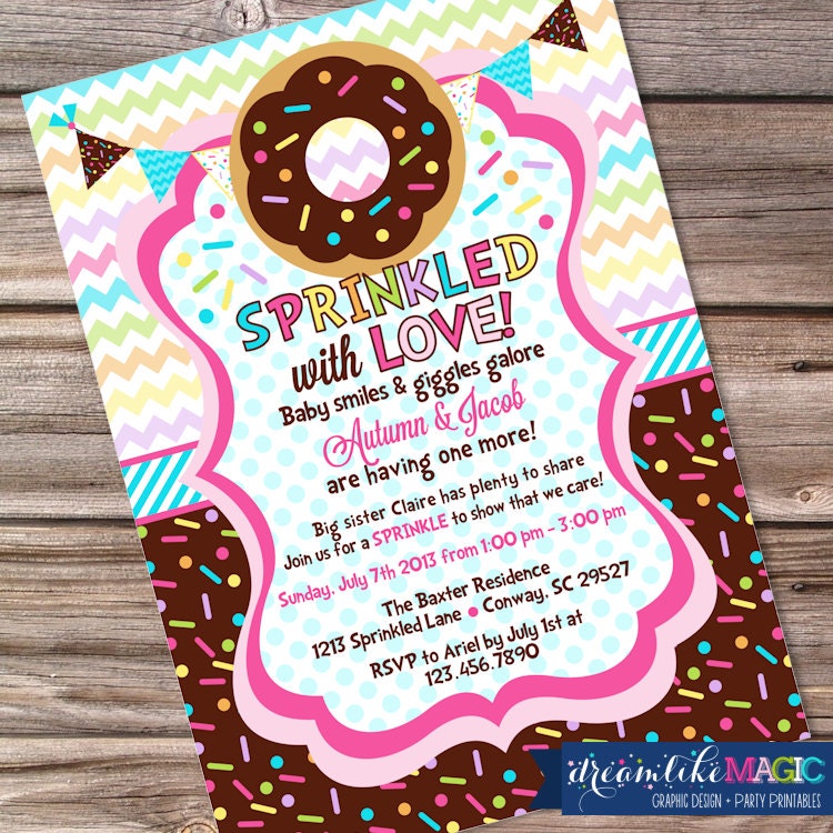 Printable Baby Sprinkle Invitation- Sprinkled with Love Il_170x135