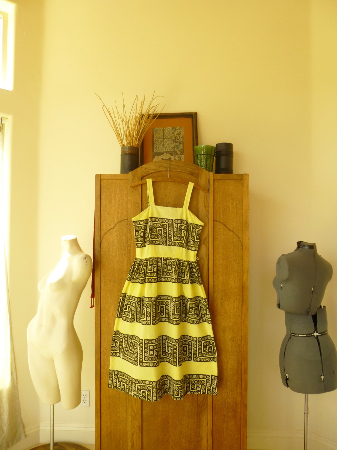 Vintage 1950's  Yellow SummerDress