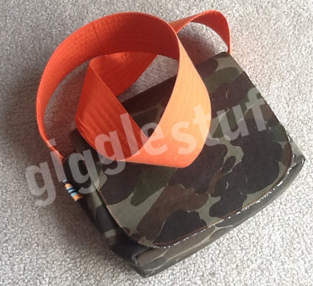 Kid Camouflage Messenger, Courier, Shoulder Bag -- Custom Order