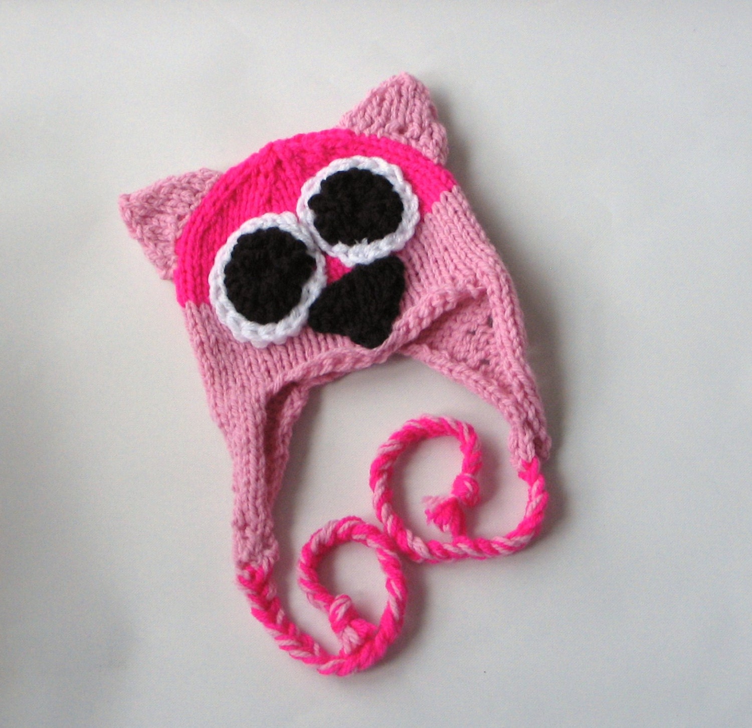 Owl Hat Baby Toddler Knitted Animal Hat in  Pink