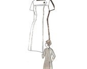 1970s Womens Day Dress - Mail Order 8180 Vintage Sewing Pattern - 48 Bust Factory Folds - Plus Size Pattern