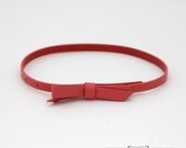 Toddler or Baby Girl's Bow Belt- Coral