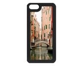 iPhone 5 Case Venice iphone 5 cover case iphone case italy gondola bridge pink red water archway travel romantic gift Venetian alley