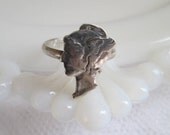 Vintage Cutout Mercury Winged Liberty Head Dime Ring Size 4 1/4