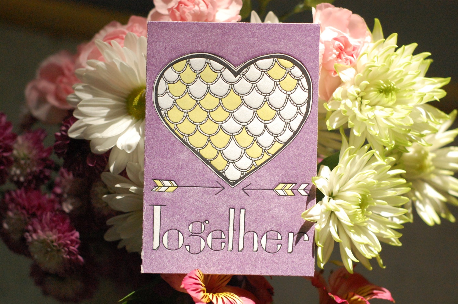 Letterpress Together Card