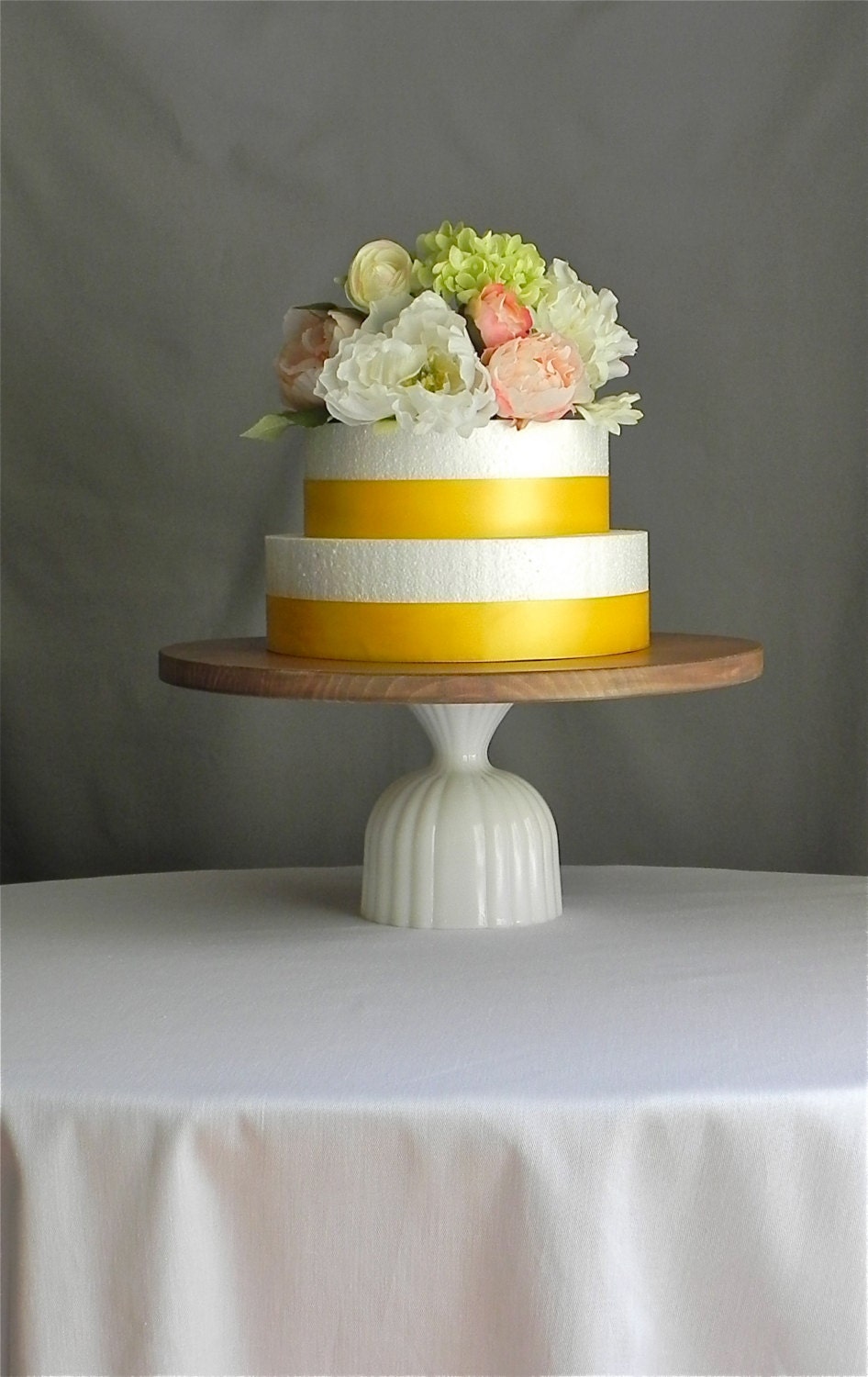 Wedding Cake Stand 16" Cupcake Dessert Wooden Wedding Decor Rustic Elegance By E. Isabella Designs. As Featured In Martha Stewart Weddings.