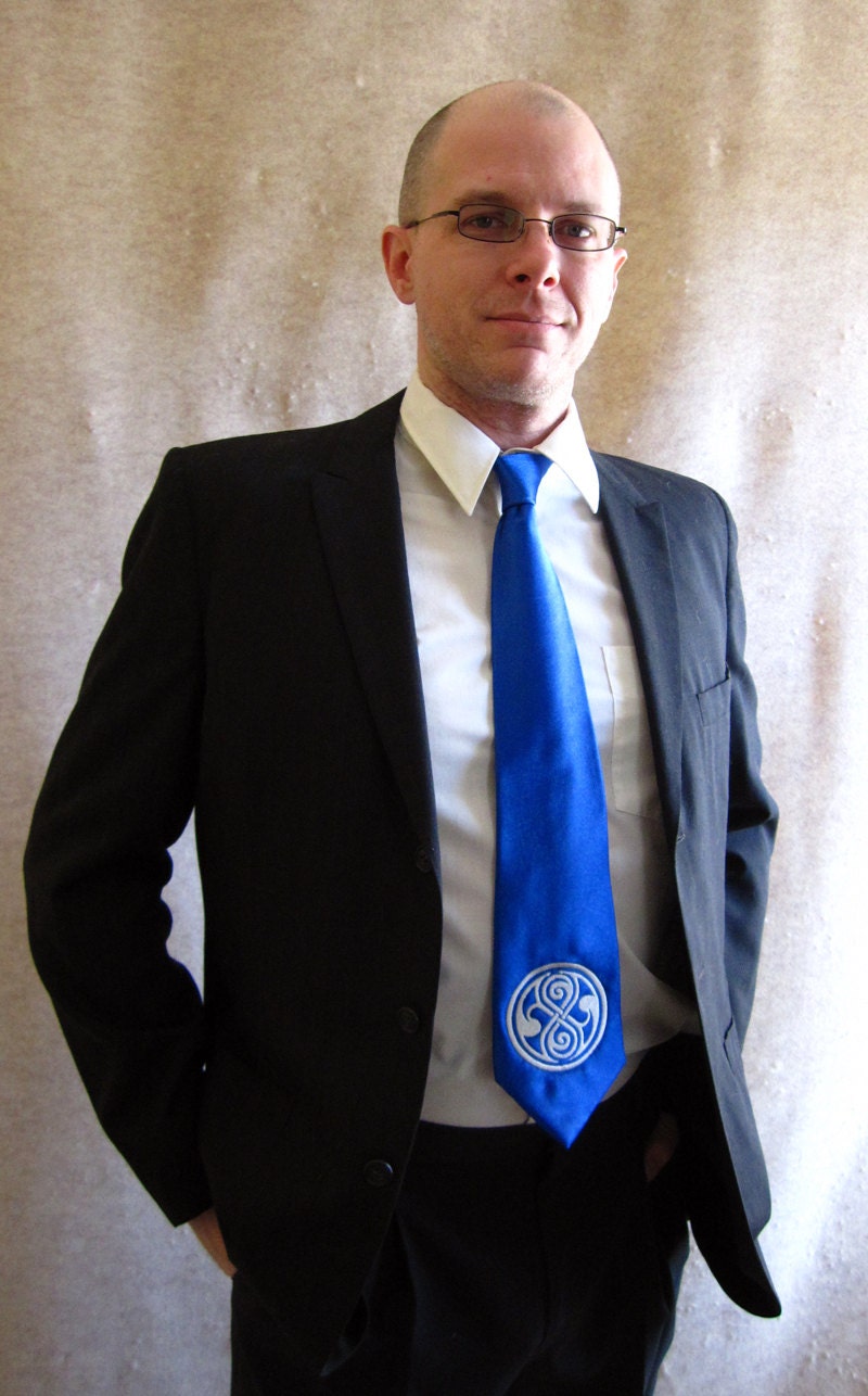 Doctor Who, Seal of Rassilon Embroidered Silk Necktie