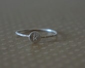 initial ring - small alphabet ring - tiny personalized initial - lowercase letter ring - MADE TO ORDER