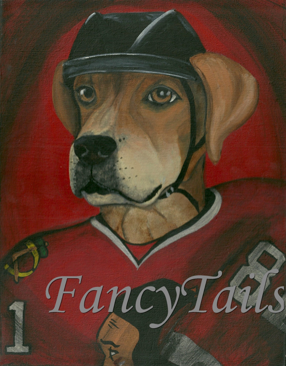 Beagle Hossa the Blackhawk Notecard