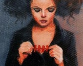 Paperdolls (Study) -- signed Print of an Original Oil Painting
