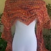 Pattern Only Banana Flambe Crescent Shaped Lace Shawlette or Scarf