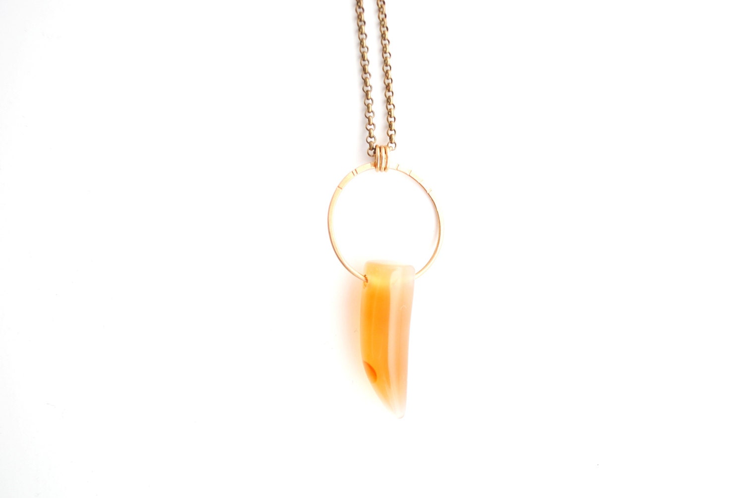 Carnelian Agate Talon Necklace 1A53