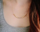 Labradorite and Gold Nugget Necklace
