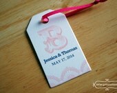 Die Cut Monogram Wedding, Shower, Party Favor Tags (Lace) - Set of 20