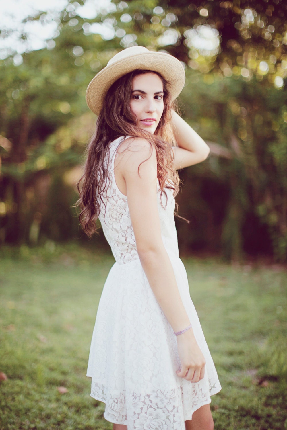 Carolina Benoit Summer White Asymmetrical Dress