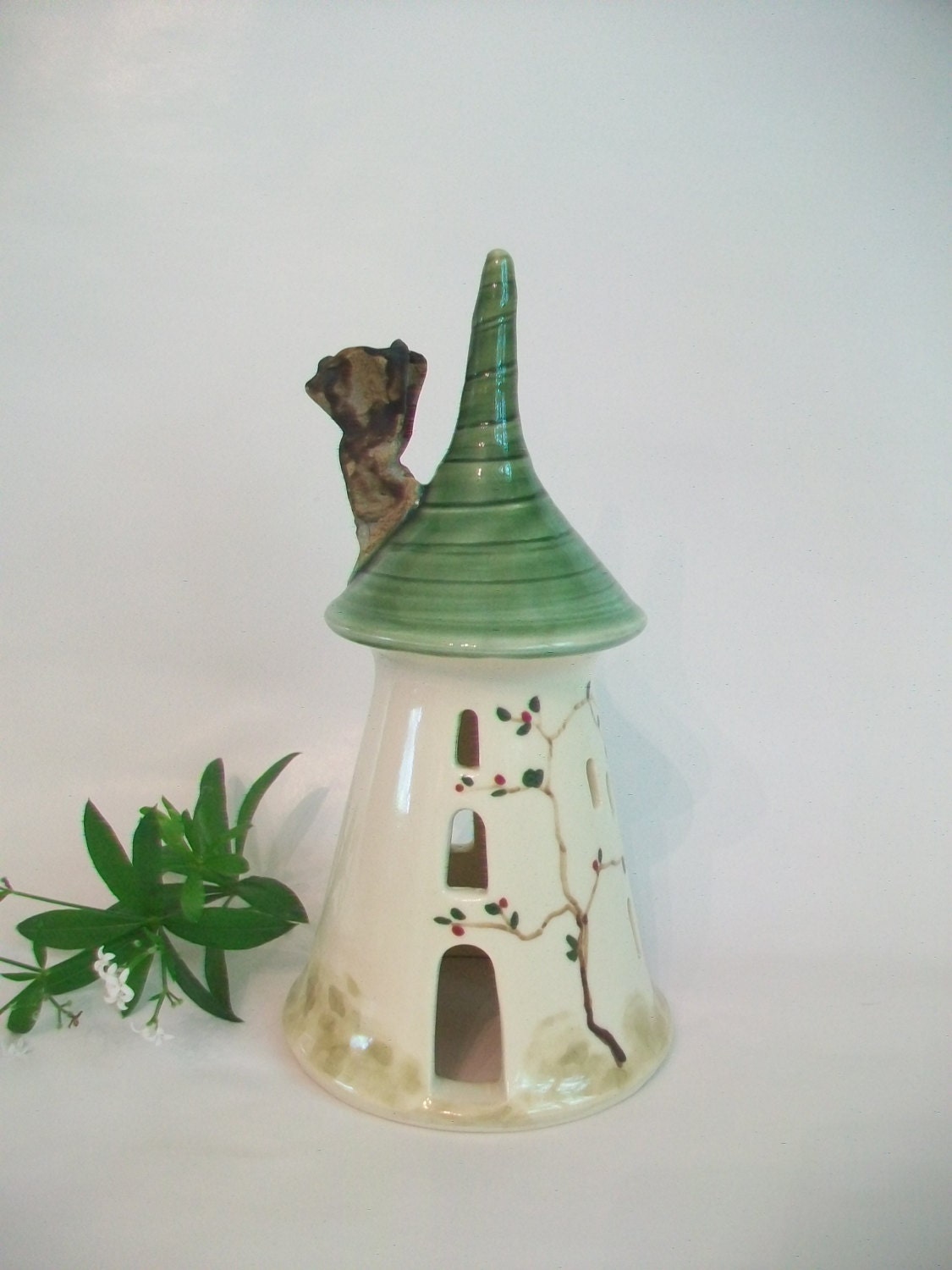 Fairytale Tower - Rapunzel - Night Light - Fairy House - Wheel Thrown - Ready to Ship