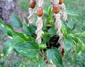Naturalist- Gardening- Jute Swirly Things- Handmade Natural Jute Macrame Plant Hanger- Mothers Day