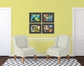 Button Craft Room Decor Set of Four Fine Art Photography Print  home decor wall art