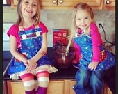 Matching Sister Set Reversible Full Aprons Choose Your Colors Sizes