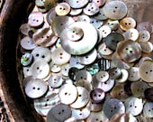 Mermaid Scales Iriescent Mother of Pearl Buttons Vintage Supplies Instant Collection