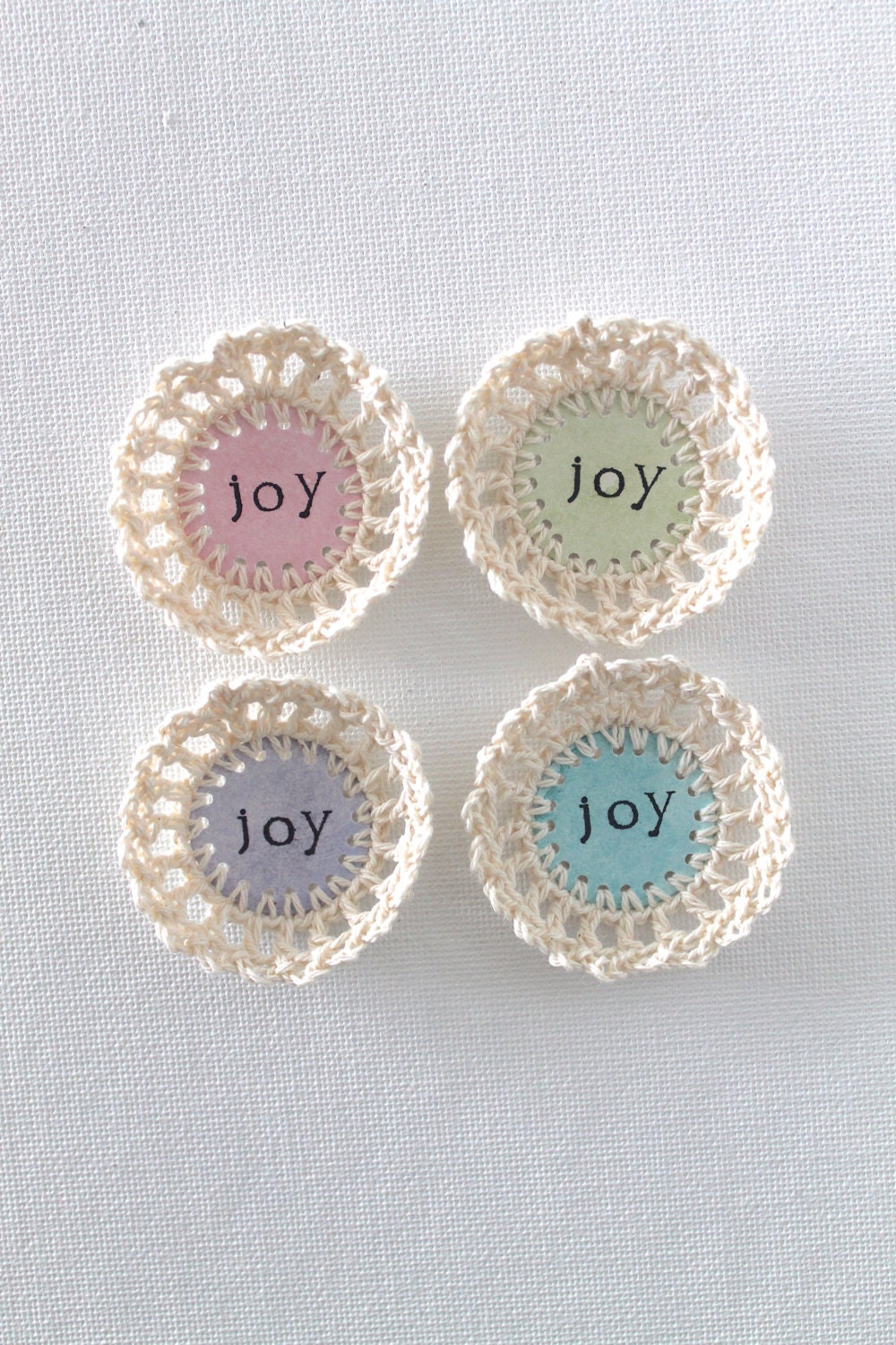 4 JOY Crochet Scrapbooking Mini Embellishment