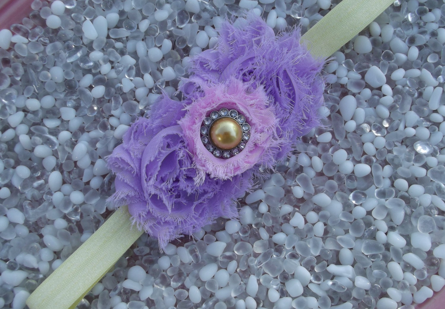 Lavender Purple Pink and Yellow Flower Headband - Baby -  Newborn - Infant - Toddler - Girl - Teen - Adult - Photo Prop