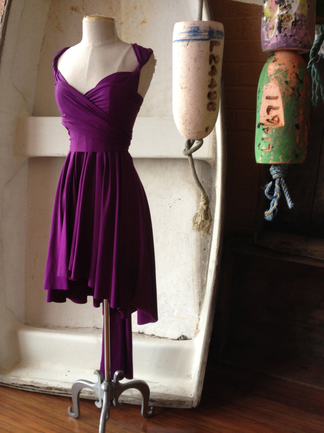 Wild Berry Siren Octopus Infinity Convertible Wrap Dress- Bridesmaids Wedding