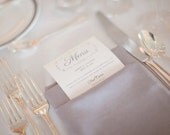 Modern Wedding Menu Card - Gray and White - Digital File - CAMRYNJOLEE