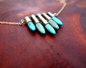 Blue Howlite Bar Necklace