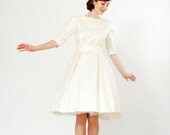 50s Short Wedding Dress - Vintage 1950s Dress - Calistoga Courthouse Dress