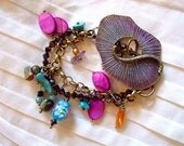 Colorful Brass & Crystal Bracelet for Women, Handmade Unique Jewelry on Etsy, Gift for Her, Gemstones, Birthday, Graduation, OOAK