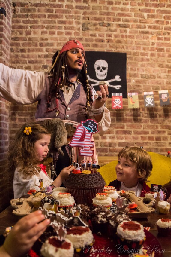 Pirate Boy or Girl Party Custom Cake Topper - Ahoy Matey Collection from Tea Party Designs Il_570xn