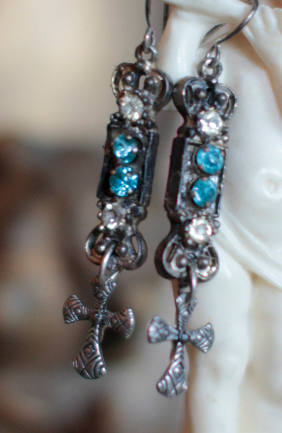 Cathedral Windows - assemblage earrings