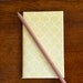 Mini Notebook, Yellow Notebook, Scallop Print, FREE SHIPPING