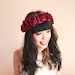 burgundy wine rose crown -maroon floral statement headpiece, santa monica, festival crown, oversize rose.
