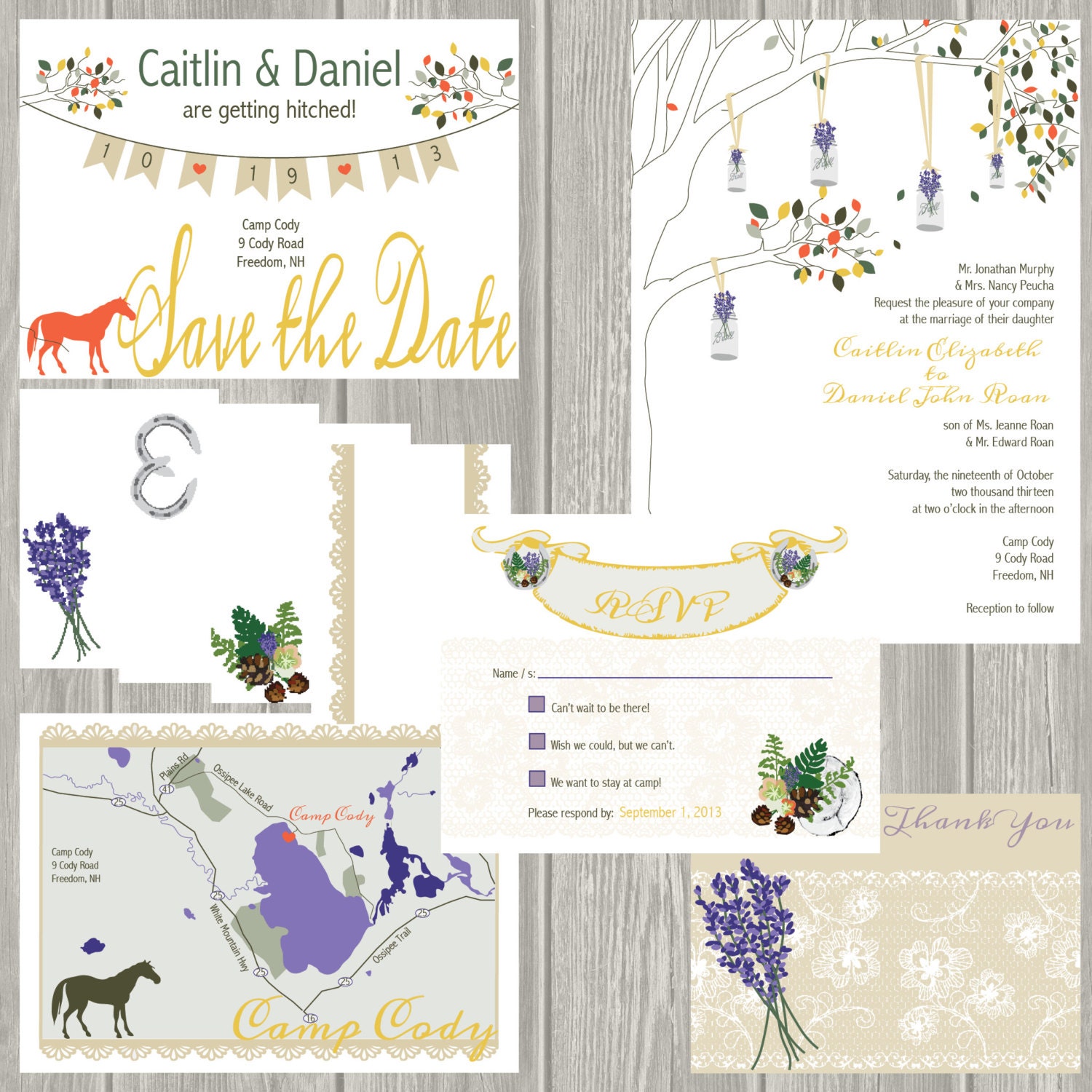 Modern Camp / Country- The Complete Printable Wedding Collection
