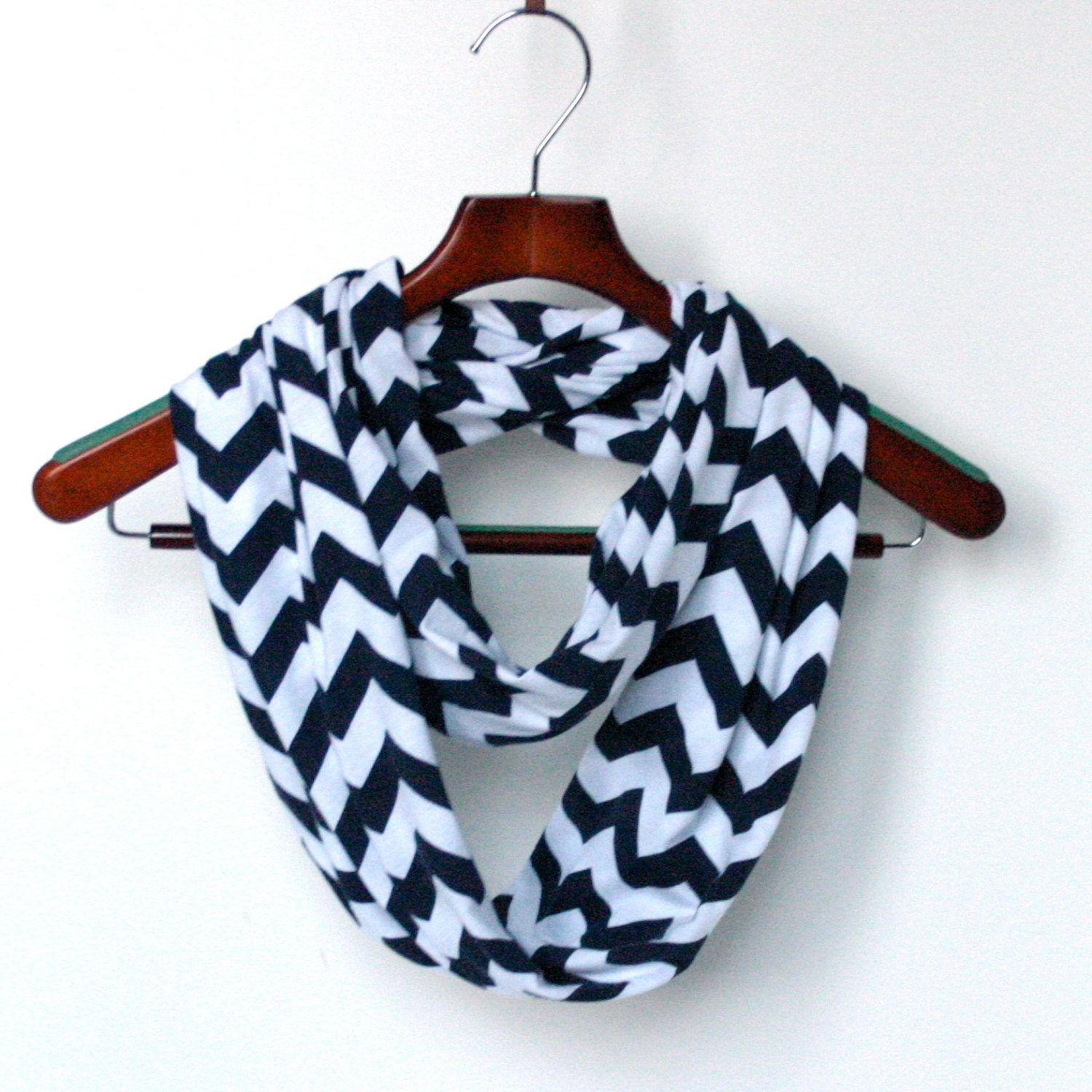 Soft Navy Chevron Scarf, Nautical Scarf, Mother's Day Gift - Ready to Ship