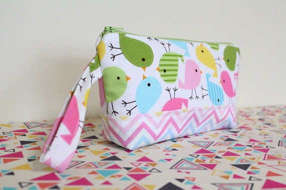 little girl purse -- spring chicks & chevron