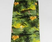 Vintage Palm Tree Skirt, Size Small, Maxi Skirt, Green, Tropical, 90's, Seapunk, Tumblr